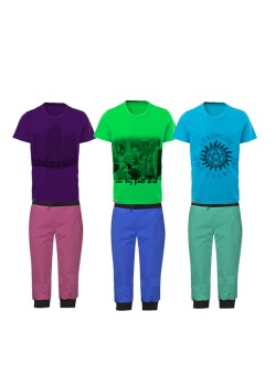 Stylish 6 in 1 Bundle Offer,Unisex  T-Shirt And Three Fourths Set Assorted Colors And Designs